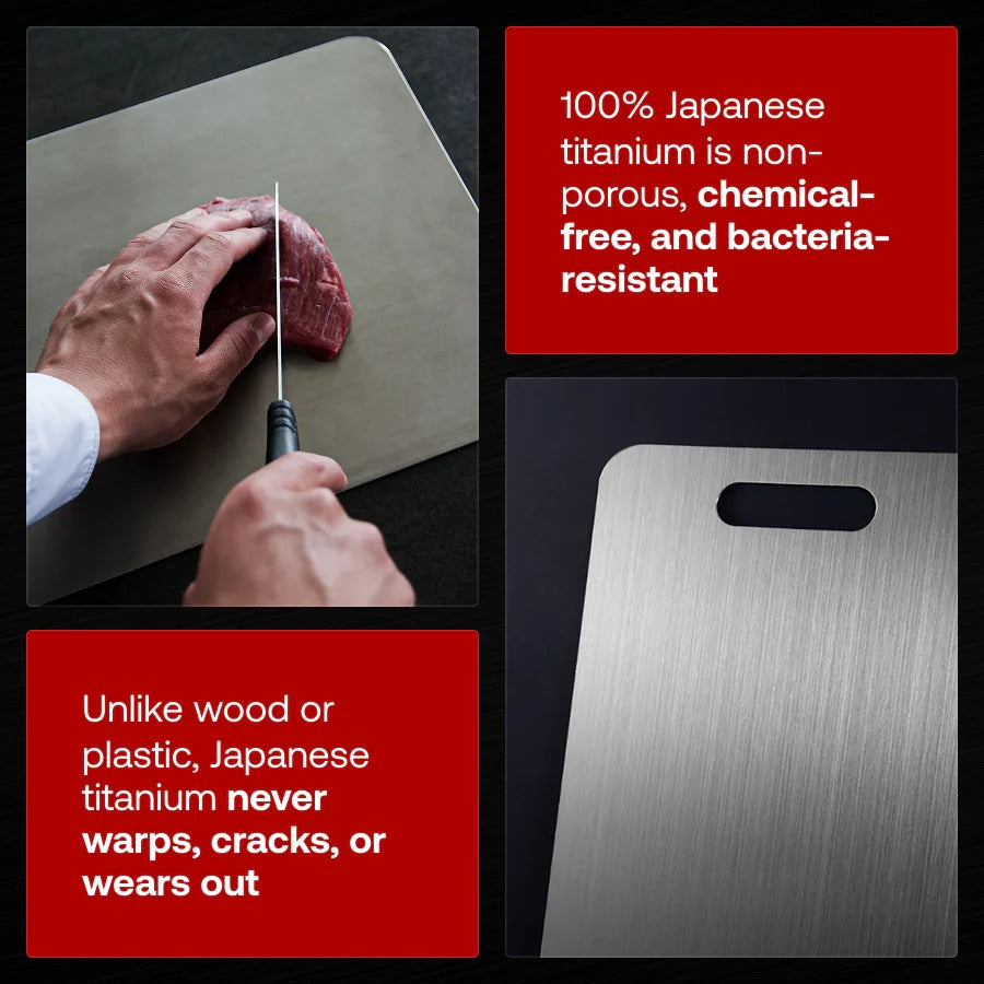 100% Pure Titanium Cutting Board