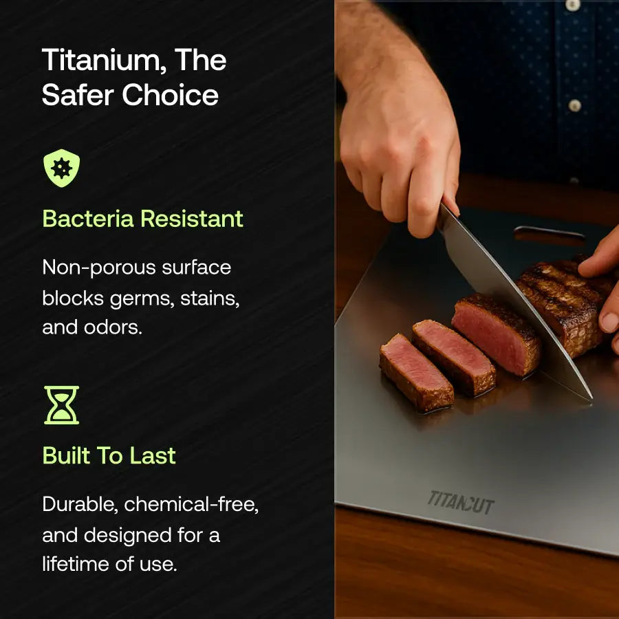 100% Pure Titanium Cutting Board